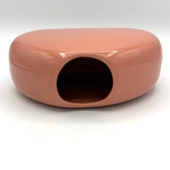 80s Mauve Salmon Pink Ceramic Vase CPD Retro Pottery White Clay - Picture 5 of 7